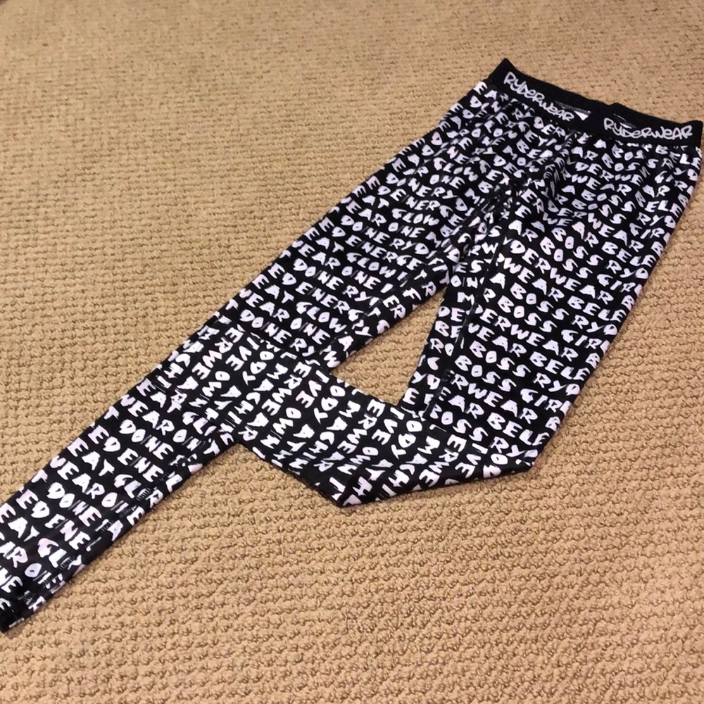Ryderwear logo all over workout leggings XS